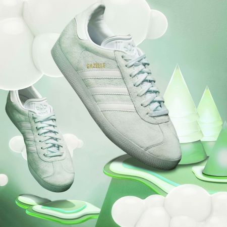 adidas Originals GAZELLE系列鞋款情境照(薄荷綠-女款) NTD3,490