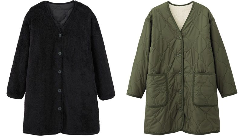 女裝雙面長版菱格外套_NT$ 1490