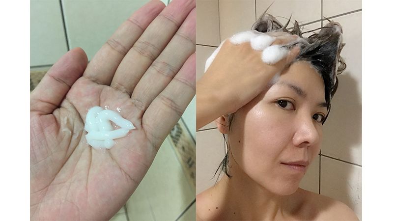 身為短髮人,用量很少,將洗髮精擠一點在手上,加點水稀釋調勻後就可以洗頭了。細緻柔滑的豐富泡泡,非常好沖洗,在淡淡花香中,為洗髮帶來全新的紓壓享受。