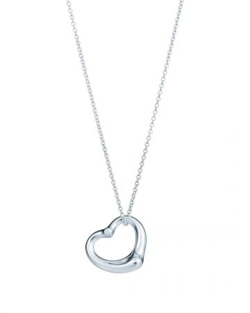 Tiffany Open Heart 16吋純銀鑲鑽項鍊 NT$25,000