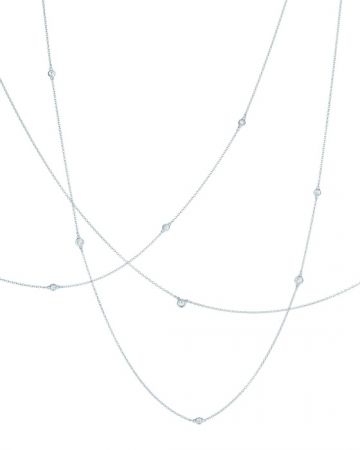 Tiffany Diamonds by the Yard 30吋鉑金鑽石點綴項鍊 NT$172,000 18吋鉑金鑽石項鍊 NT$ 36,500