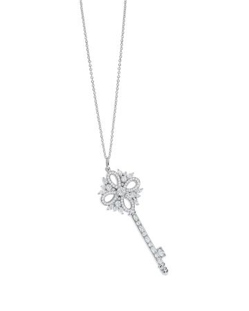 Tiffany Keys Victoria 鉑金鑽石鑰匙鍊墜 NT$401,000 (鍊墜價格,不含項鍊)