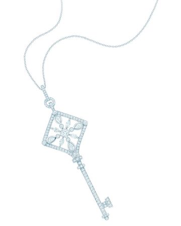 Tiffany Keys 鉑金鑲鑽萬花筒鑰匙鍊墜 NT$630,000 (鍊墜價格,不含項鍊)