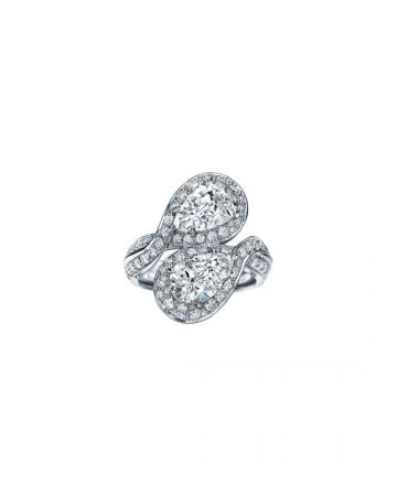 Tiffany 2016 Masterpieces 鉑金鑲嵌3.05克拉梨形切割鑽石戒指