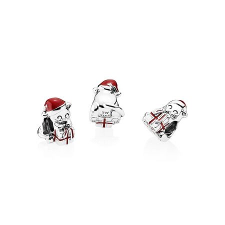 PANDORA 淘氣聖誕小貓925銀串飾 NT$1,780