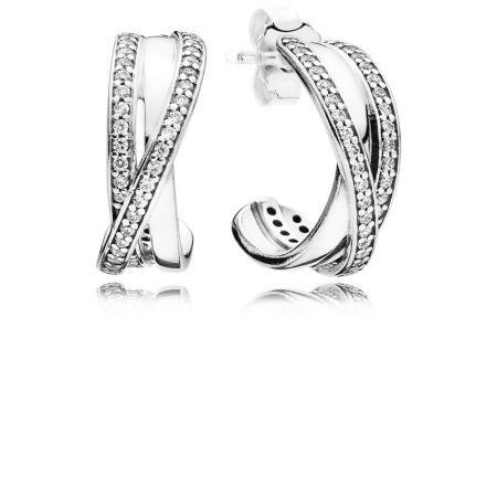 PANDORA 星環鋯石925銀耳環NT$3,580