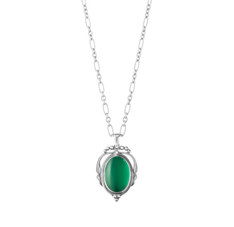 GEORG JENSEN 台灣獨家限量新品 2017年度紀念綠玉髓純銀項鍊,NT$9,200
