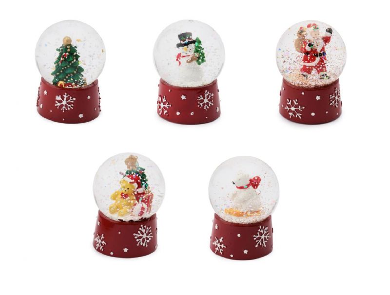 耶誕奇遇迷你雪花球(聖誕樹、雪人、聖誕老人、熊與聖誕樹、北極熊),售價 220元