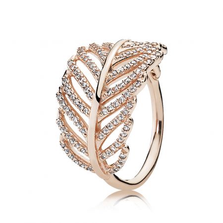 PANDORA Rose閃爍羽毛鋯石戒指 NT$4,480