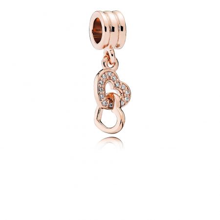 PANDORA Rose雙心鋯石吊飾 NT$2,280