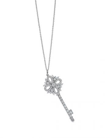 Tiffany Keys Victoria 鉑金鑽石鑰匙鍊墜 NT$401,000 (鍊墜價格,不含項鍊)