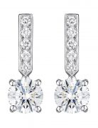 Piaget Elegance18k白金耳環鑲嵌中央單顆主鑽(約0.5克拉)及10顆圓型美鑽(約0.14克拉)G38B0200台幣參考售價 482,000起