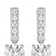 Piaget Elegance18k白金耳環鑲嵌中央單顆主鑽(約0.5克拉)及10顆圓型美鑽(約0.14克拉)G38B0200台幣參考售價 482,000起