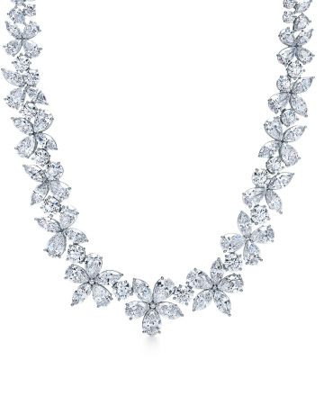 Tiffany Victoria Cluster 鑽石鉑金項鍊 NT$9,360,000. (陳庭妮穿戴明細)