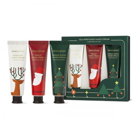 innisfree X-MAS香氛護手霜限量組(梔子花、蜜桃、雪松30ml*3),NT400