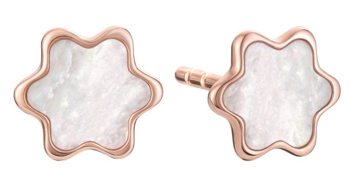 萬寶龍Souvenir dEtoiles Earstuds系列玫瑰金耳環,NT$32,500