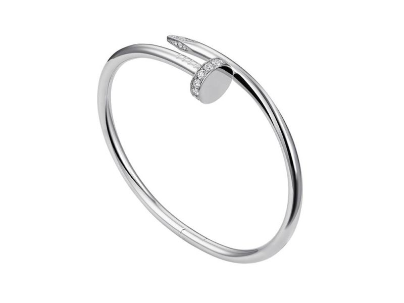 白K金鑲嵌鑽石手環,Cartier。