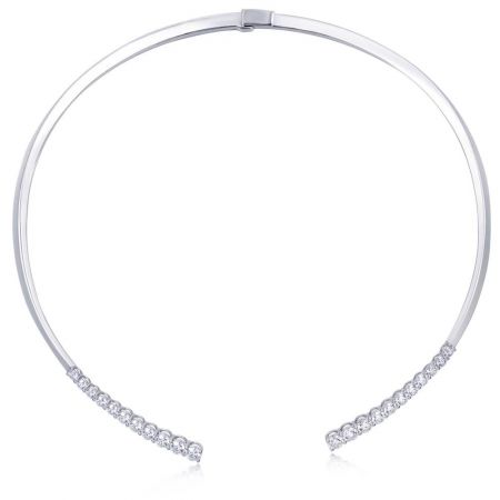 白K金鑽石頸鍊,Emphasis Jewellery。