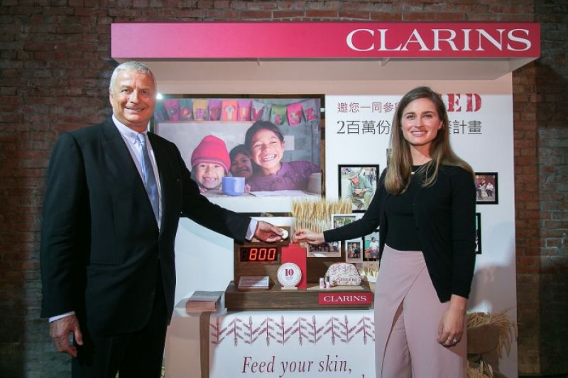 克蘭詩集團主席兼董事長Christian Courtin-Clarins與FEED創辦人暨執行長Lauren Bush Lauren