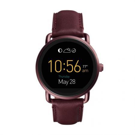 Fossil Q Wander_觸控式螢幕配酒紅色皮革錶帶(FTW2113),NT$10,500