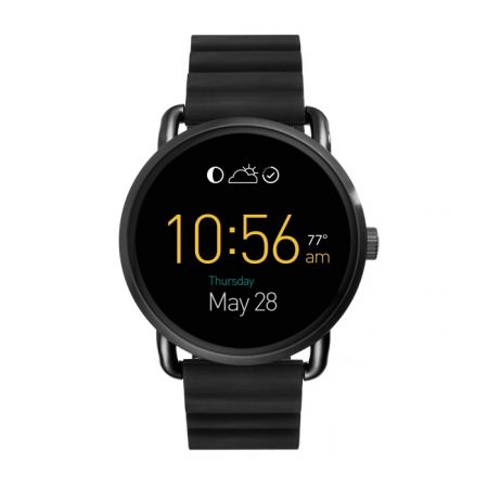 Fossil Q Wander 觸控式螢幕配黑色矽膠錶帶(FTW2103),NT$10,500