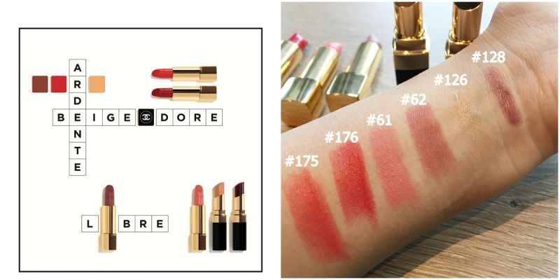 CHANEL香奈兒 超炫耀唇膏、超炫耀絲絨唇膏、COCO水亮唇膏迷人之處:唇妝中運用的色彩更活潑,2017春妝中一口氣推出6款,經典紅色是香奈兒女士與露西婭•皮卡熱愛的顏色,這次用質地豐盈柔滑的超炫耀唇膏打造兩種明亮活潑的唇彩:超炫耀唇膏#175炙熱-充滿青春活力的珊瑚罌粟紅超炫耀唇膏#176獨立-精緻高雅的艷橘紅至於絲緞霧面光感質地的超炫耀絲絨唇膏,則融入米色調:超炫耀的絲絨唇膏#6秘密-帶來淘氣輕柔的淺粉色超炫耀的絲絨唇膏#62自由靈魂-賦予雙唇挑釁感十足的濃烈紫色COCO水亮唇膏出現融合紅色與黑色的透亮唇彩:COCO水亮唇膏#126陽光之吻-散發溫暖氣息與輕透的金色COCO水亮唇膏#128時尚暗紅-微微透明的勃根地酒紅