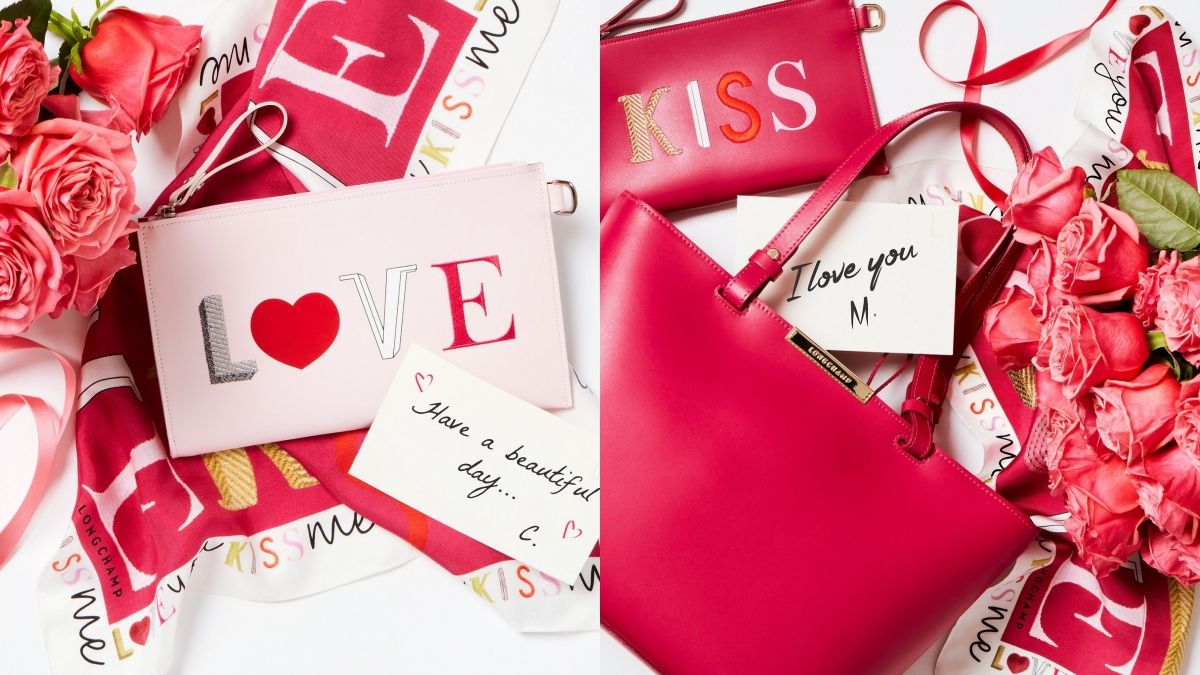 美暈了!Longchamp推出情人節限定「KISS & LOVE」粉紅配件
