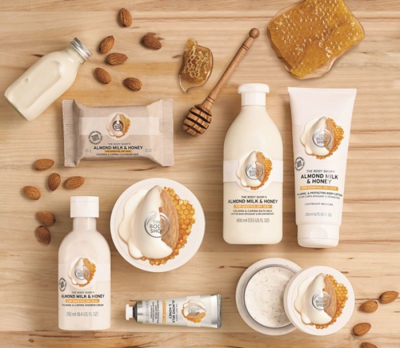 THE BODY SHOP「杏奶花蜜滋養沐浴保養系列」