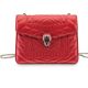 BVLGARI SERPENTI FOREVER紅寶石色小羊皮拼接小牛皮肩背包台幣75,500元