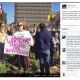 來自洛杉磯的獨立樂團Best Coast高舉「Women's rights are human rights」(女權即是人權)的標語牌。