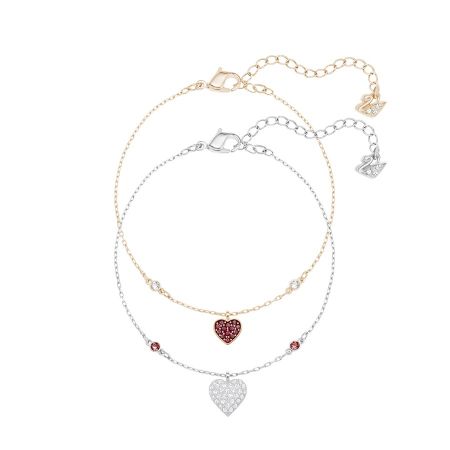 Crystal Wishes Heart 手鏈 套裝, 紅色 NT$4,490