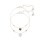 Crystal Wishes Heart 手鏈 套裝, 紅色 NT$4,490