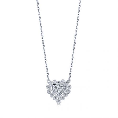 點睛品 Lady Heart「Pure」18K白金鑽石頸鍊 NT$31,600