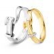 GEORG JENSEN TORUN 204 系列 (左)男士寬版純銀戒指 (右)黃K金鑲鑽戒指 NT$6,800-42,200