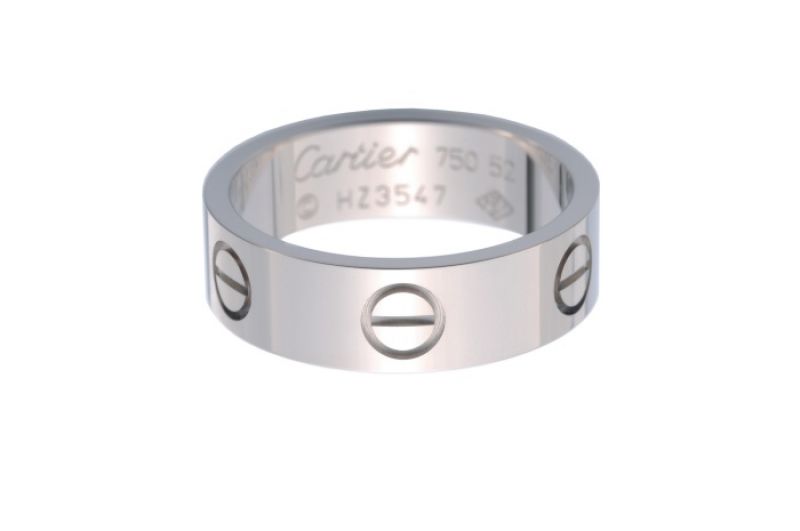 卡地亞LOVE系列白金戒指 白K金,NTD 54,500