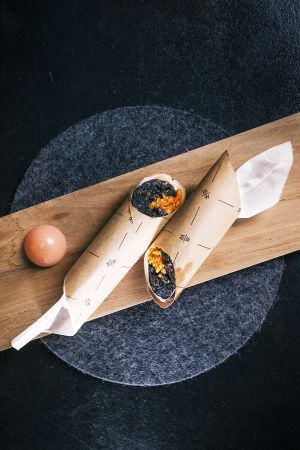 RAW_Spring Menu_血腸|馬告|蘋果泡菜 BOUDIN NOIR|MAGAO|APPLE KIMCHI