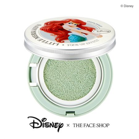 THE FACE SHOP DISNEY系列美肌亮顏飾底氣墊(小美人魚款)15g,NT980