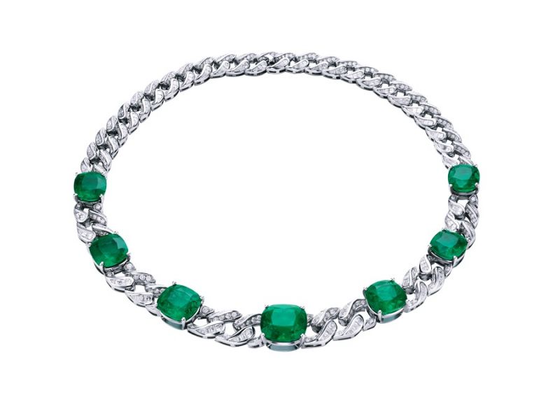 BVLGARI Italian Extravaganza 系列 頂級祖母綠珠寶項鍊(260504)