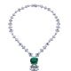 BVLGARI Italian Extravaganza 系列 頂級祖母綠與鑽石鉑金項鍊(262157)