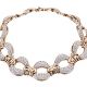 BVLGARI Roman Heritage 系列 Parentesi 鑽石玫瑰金項鍊 (262444)