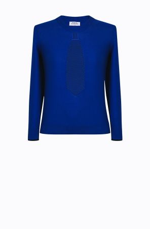 Rykiel For Ever假領帶針織衫(藍) @CLUB DESIGNER $13,600