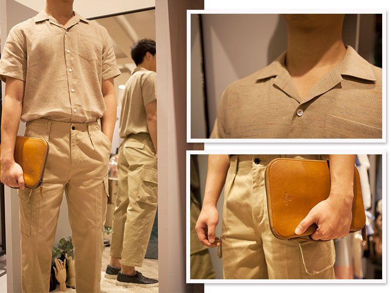 【LOOK 5】同色Tone歐系暖男必備單品:襯衫+工作褲以同色調穿搭出時髦好品味是許多歐洲型男的最愛!可選擇丹麥設計師品牌libertine-libertine卡其襯衫搭配still by hand卡其工作褲,在服裝細節與材質間變化的同色搭配法,讓懶人也能在5分鐘內有型出門。