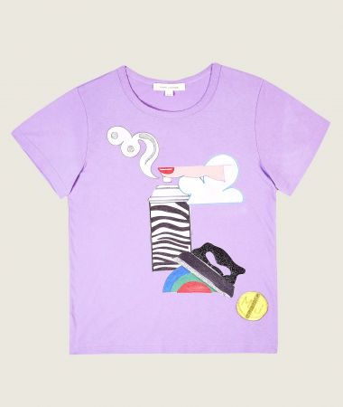 噴霧及熨斗蜜桃色T-Shirt NT$6,990