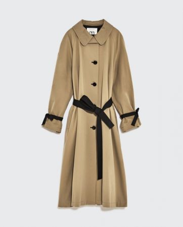 ZARA 拼接腰帶風衣 NT8490