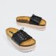 ZARA 綁帶真皮厚底坡跟鞋 NT3490