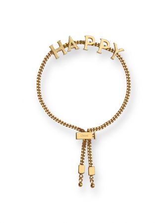 金屬字母手鍊,Chloe。