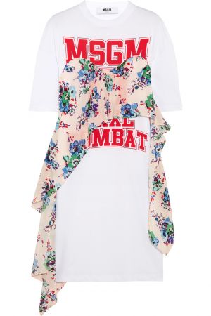 花朵拼接 Logo T,MSGM @ Minoshin。
