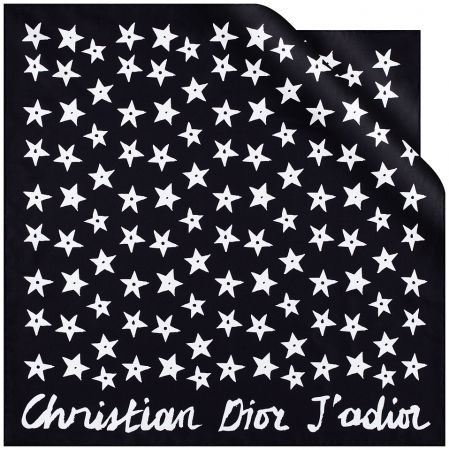 黑色 J'Adior 星星圖騰方巾,Dior,NT7,500。