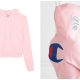 粉色短版帽Tee。