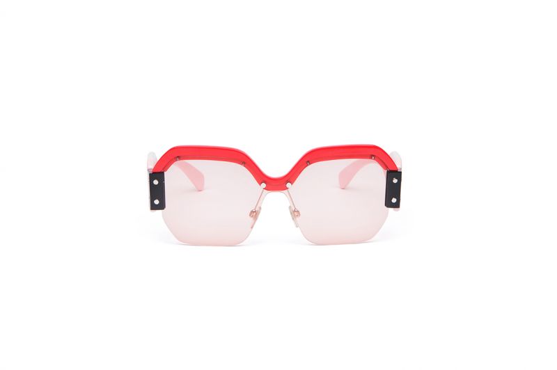 粉彩復古透明太陽眼鏡,Miu Miu。